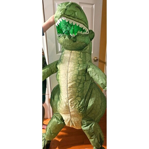 Toy Story Rex Kids Inflatable Costume NO GLOVES T-Rex Dinosaur Halloween Disguis - Picture 1 of 7